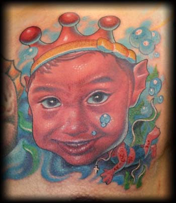 Tattoos - Dark Skin tattoos - Seamonkey!!!!